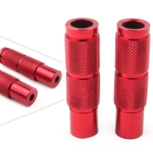 CNC Pedane Moto Universali Pedane Posteriori Set Pedali Corsa Rosso - Foto 1 di 8