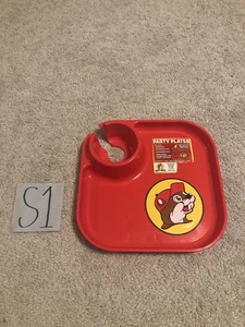 Buc-ees Collectible Red Party Plate Fits Solo Cup Bucees Tray NEW - Picture 1 of 12