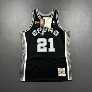 100% Authentic Tim Duncan Mitchell Ness 98 99 NBA Finals Jersey Size 44 L Mens - Picture 1 of 6