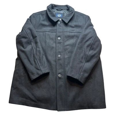 Dockers Mens 2XL Jacket Coat Gray Quilt Lined Long Length Full Zip Outdoor - Image 1 of 4