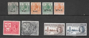 BRITISH HONDURAS 1918-1946. Sc #MR1-MR5, 89, 90, 127 & 128. War & Peace. MH/Used - Picture 1 of 2