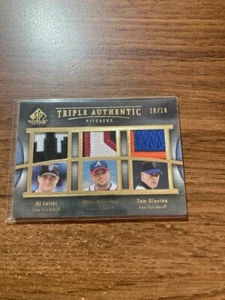 2004 SP Game Used Patch Triple Authentic #LHG Leiter Glavine Hampton (10/10) - Picture 1 of 1