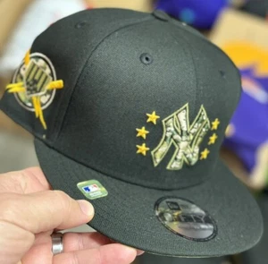 New Era New York Yankees 9Fifty SnapBack Hat Camp 4th Of July Veterans Day Ed - Picture 1 of 3