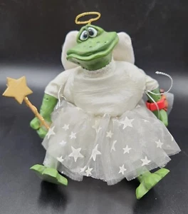 RUSS Dream Weaver frog angel  Country Folks shelf sitter christmas - Picture 1 of 9