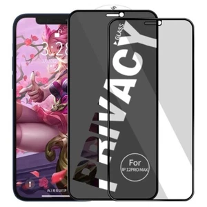 Vitre VERRE Protège Écran ANTI-ESPION Premium iPhone 16 15 14 13 12 11 Pro Max - Photo 1/34
