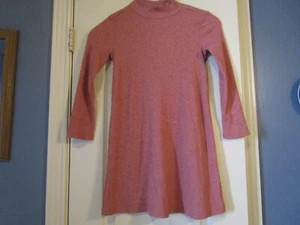 Girls Sz 8 Fall Dress Ribbed Knit Rust Color Old Navy Mock Turtleneck LS - Picture 1 of 2