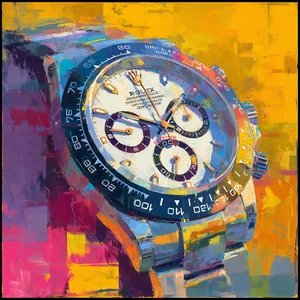 ๐ฅ Rolex Luxury Art ๐ Giclรฉe Print ๐จ 24x24โ ๐ฐ๏ธ COA ๐ 1/25 Signed โ๏ธ A27 - Picture 1 of 7