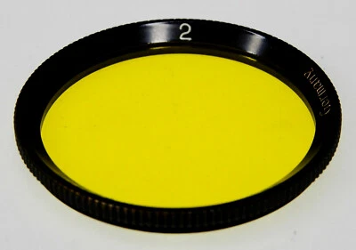  Leica Ernst Leitz Wetzlar Black Rim Yellow 2 Filter for 5cm f2 Summar #6 - Image 1 of 4