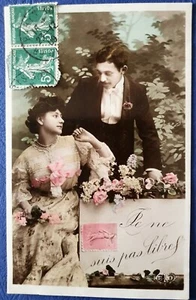 *CARTE POSTALE FANTAISIE -  LETTRE/TIMBRE - Picture 1 of 1