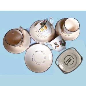Noritake Ireland The Country Diary of an Edwardian Lady/Tea Set 4 tea cup/saucer - Picture 1 of 8