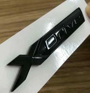 NEW GLOSS BLACK BMW X DRIVE BADGE REAR BOOT X1 X2 X3 X4 X5 X6 1 3 4 5 6 7 SERIES - Picture 1 of 1