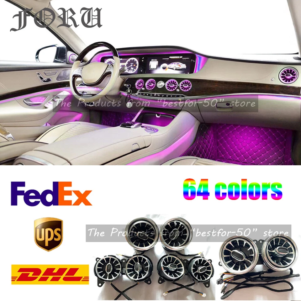 S450 S550 S560 S63 AMG Ambient Light For Mercedes-benz s-class w222 Trim AC Vent Foto 1 de 4