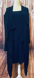 Damen Größe 10 Kleid Connected Apparel Blau Strick Lagenlook Langarm Weich - Bild 1 von 10