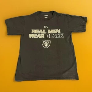 Raiders NFL Oakland Los Angeles Las Vegas Real Men Wear Black M Fade Vintage - Bild 1 von 6