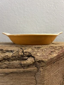 VTG MCM Hall China Autumn Yellow 1960s Round 6.5” Bakeware USA 434 Gratin Dish - Picture 1 of 7