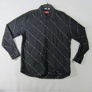 Report Collection Shirt Mens Extra Large Black Beige Button Up Long Sleeve 1895 - Picture 1 of 10