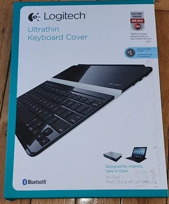 Logitech Wireless Bluetooth Ultrathin Keyboard Cover iPad 2 (3rd 4th Gen) NIB - Image 1 of 3