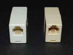 6P6C (RJ12) & 6P4C (RJ11) TELEPHONE PHONE JACK LINE COUPLER ADAPTER CONNECTORS - Zdjęcie 1 z 1
