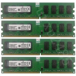 8GB (4x 2G) / 1G PC2-5300 DDR2-667 NON ECC Desktop Intel PC RAM For Kingston LOT - Picture 1 of 14