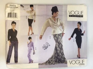 Skirt Jacket Pants Size 6-10 Cut to 10 V2503 Vogue Sewing Pattern - Picture 1 of 2