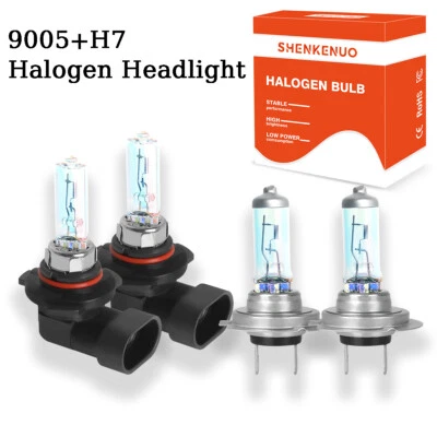 For Mazda Protege5 2002-2003 4X 9005 H7 Halogen Headlight Bulbs Hi&Lo Beam 4200K - Image 1 of 4