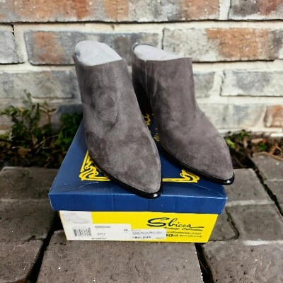 Sbicca Womens SLIP-ON Gray Backless Stacked Heel Boots Style Morrow  - Image 1 of 4