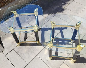 Couchtisch Glastisch Vintage eckig, 2er-Set - Bild 1 von 4