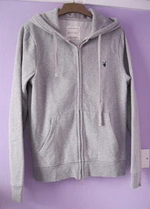 All Saints Fox Sudadera con Capucha con Cremallera XS Gris Sudadera con Capucha, Cremallera Completa Top, 20" Pit - Imagen 1 de 4
