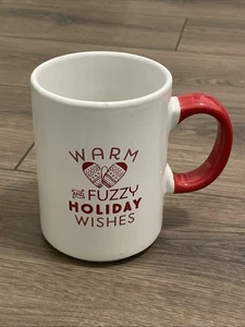 Taza Clay Art 5” “Warm And Fuzzy Holiday Wishes”. Gran regalo. Usado nunca usado - Imagen 1 de 5