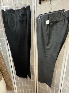 Louis Raphael/Haggar, Herren, 2 Hosen, schwarz, grau, Größe 38, Taschen, Reißverschluss, Knopf.! - Bild 1 von 16