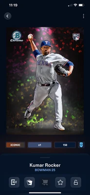 DIGITAL Topps Bunt Bowman 25 Kumar Rocker Mini Diamond Bowman Spotlights 150cc - Image 1 of 2