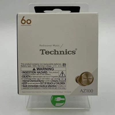 New Technics Digital Wireless Stereo Earphones Silver AZ100 - Image 1 of 4