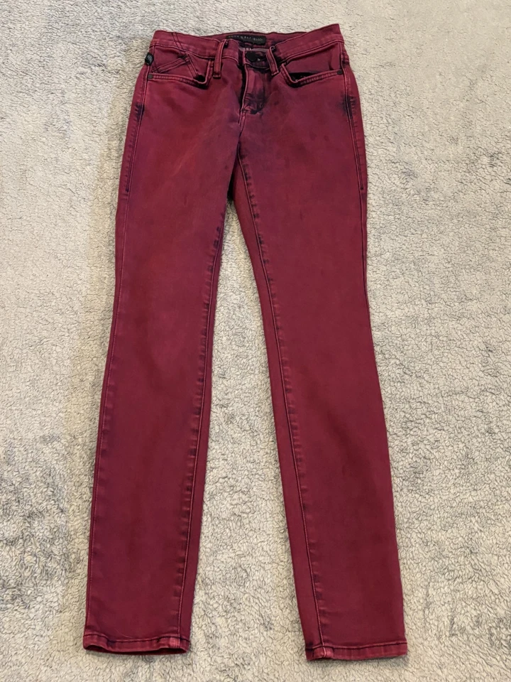 Jeans Rock & Republic para mujer 2M rojo granate Berlín ajustados rojos denim elásticos Foto 1 de 4