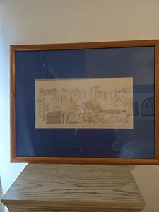 Grande punto croce ad ago vintage "Dacci questo giorno il nostro pane quotidiano" - Foto 1 di 5