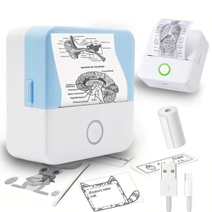 Mini Stampante Termica per Etichette Portatile HD Stampante Bluetooth Di Resiste - Foto 1 di 12