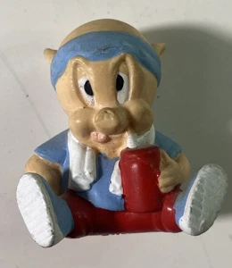 Porky Pig Pvc Figure Exercise Work Out Applause 3” - Picture 1 of 3