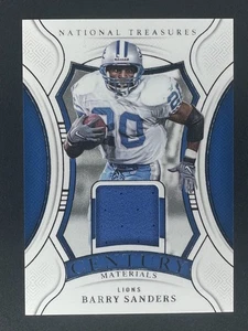 2024 Panini National Treasures Barry Sanders NFL Century Materials Patch /99 - Picture 1 of 2