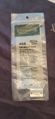 Weaver #46S 48004 Base de montaje superior Browning, Marlin, Savage, Winchester - Plateado Foto 1 de 2