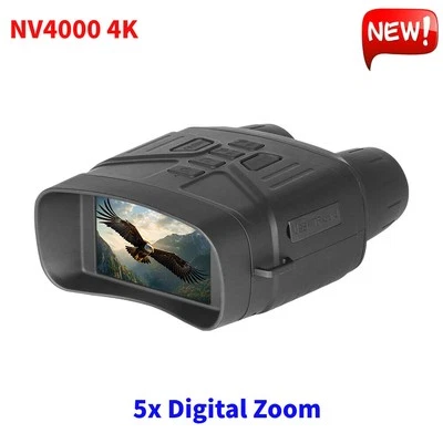 NV4000 4K 5x Digital Zoom Night Vision Telescope Infrared Binocular USB IR LED - Image 1 of 4