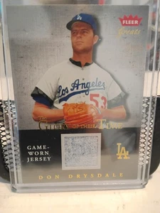 Camiseta deportiva Don Drysdale 2004 Fleer Greats Glory Of Time usada juego reliquia GOT-DD - Imagen 1 de 2
