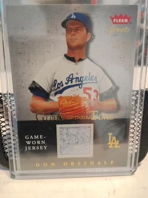Don Drysdale 2004 Fleer Greats Glory Of Time Jogo Usado Jersey Relíquia GOT-DD - Imagem 1 de 2