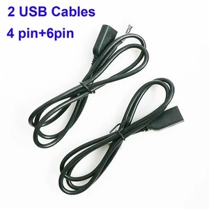 Cable de extensión adaptador USB para coche radio resistente al desgaste 2 piezas 75CM accesorios - Imagen 1 de 12