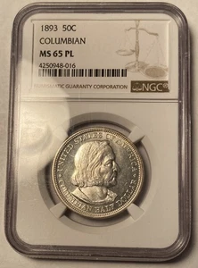 1893 Columbian Exposition Half Dollar NGC MS65PL Prooflike Commemorative - Picture 1 of 6