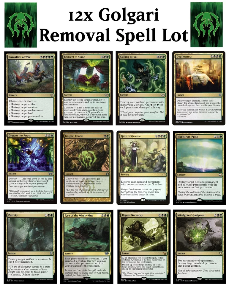 12x (1/ea) - Golgari Removal Spell Lot - Commander / Staples - NM MTG - Image 1 of 1