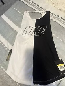 Nike Dri-FIT Women's Tank Top, White and Black- Size Small - Picture 1 of 3