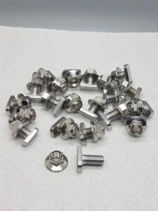 20 PACK M10 X 20mm (3/4") SOLAR PANEL ROOF RACK T-BOLTS STAINLESS WITH NUTS - Picture 1 of 4
