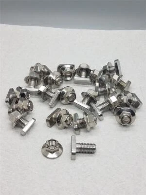 PACK DE 20 PERNOS DE TECHO PANEL SOLAR M10 X 20mm (3/4") inox con tuercas Foto 1 de 4