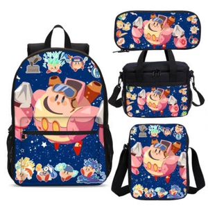 Kirby Cartoon Spiel Schüler Schule Rucksack Thermo Brotzeittasche Federtasche Vorteilsposten - Bild 1 von 19