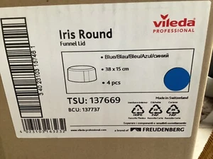 SCATOLA 4 COPERCHIO IMBUTO ROTONDO VILEDA IRIS COL BLU NUOVO IMBALLATO - Foto 1 di 1