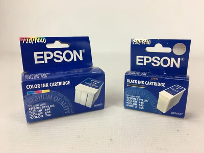 Epson 720/1440 Color and Black Ink Cartridge Set - Image 1 of 4